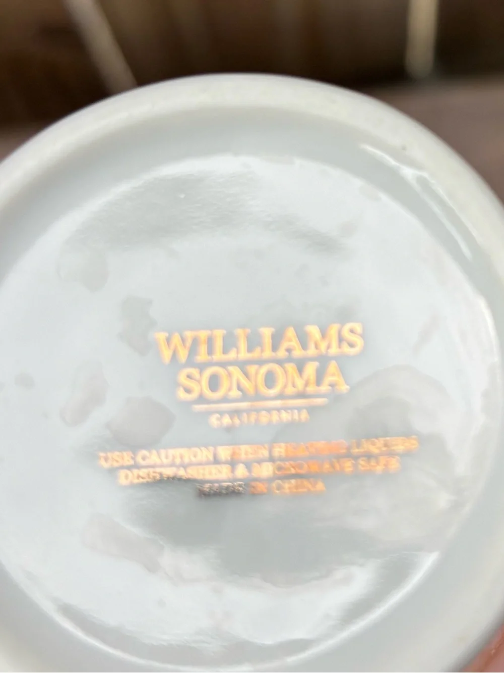 Williams Sonoma Gold Initial Espresso Coffee Demitasse Monogram Cup Size 3oz